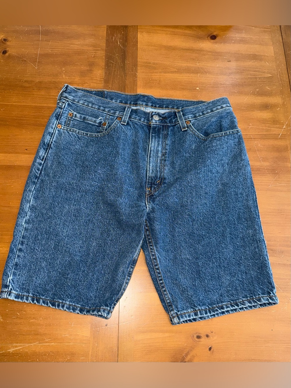 Levi 505 Denim Shorts 34 Med Wash Cotton Pockets Summer Casual Comfort Classic